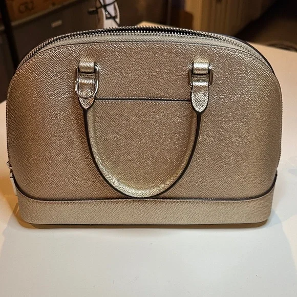 Coach Metallica Rose Gold Crossbody Satchel - Picture 3 of 6